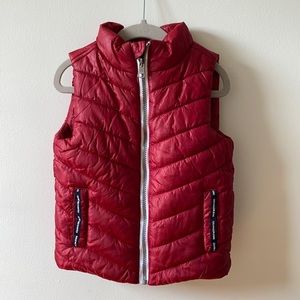 Red toddler boy vest